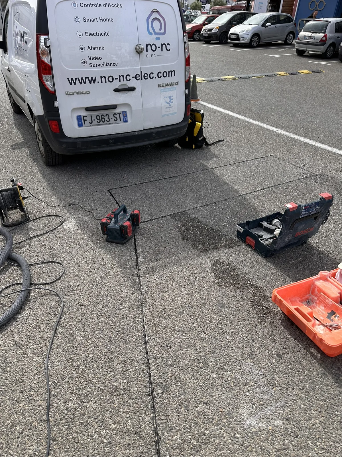 Boucle au sol — ouverture automatique de portail — installation No-Nc ELEC en PACA