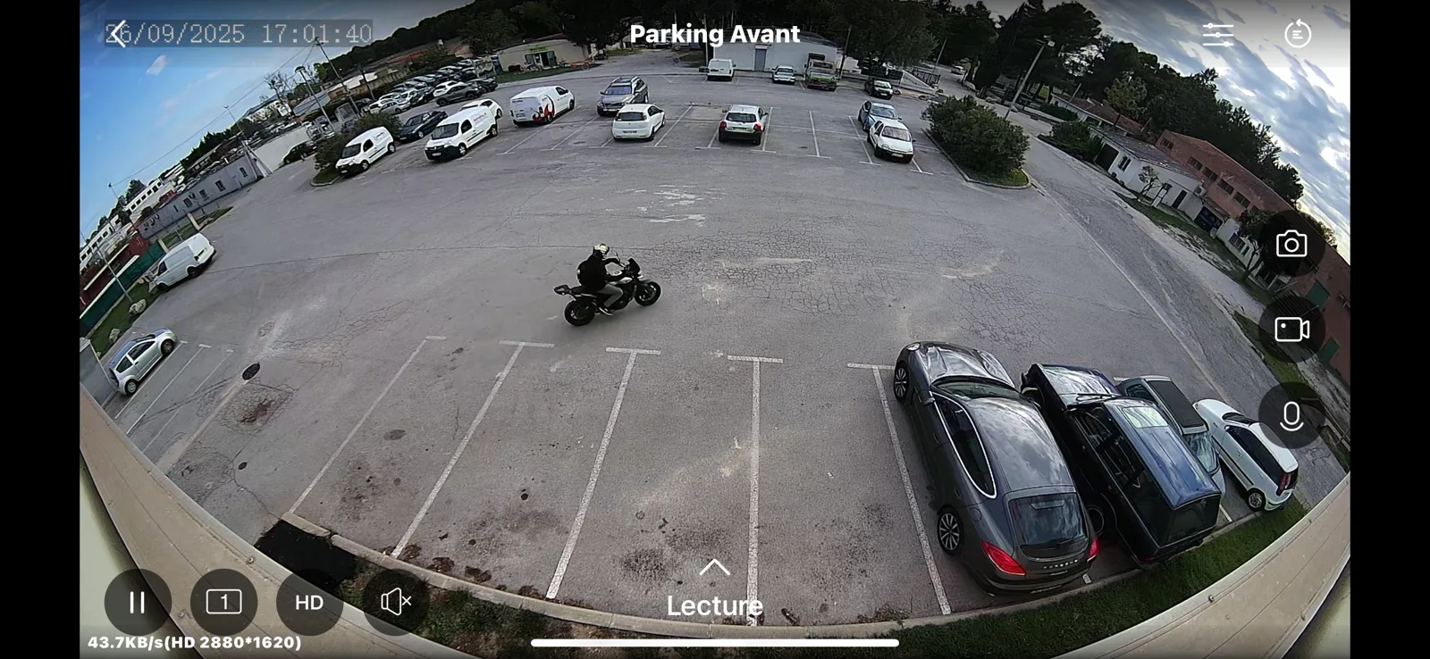 Caméra grand angle — parking — installation No-Nc ELEC en PACA